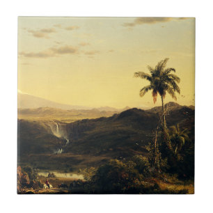 Cotopaxi from Andes Mountains by Frederic Edwin Ch Tile
