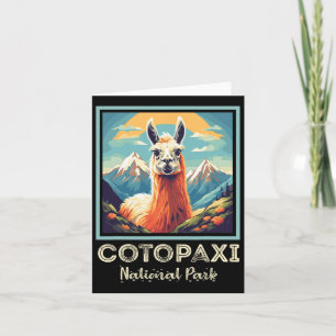Cotopaxi Llama Flower National Park Souvenir Ecuad Card