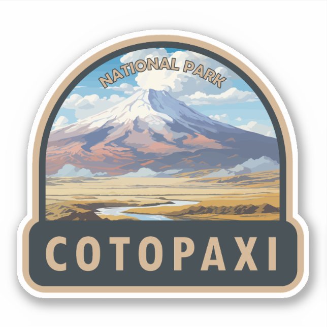 Cotopaxi National Park Ecuador Travel Art Vintage (Front)
