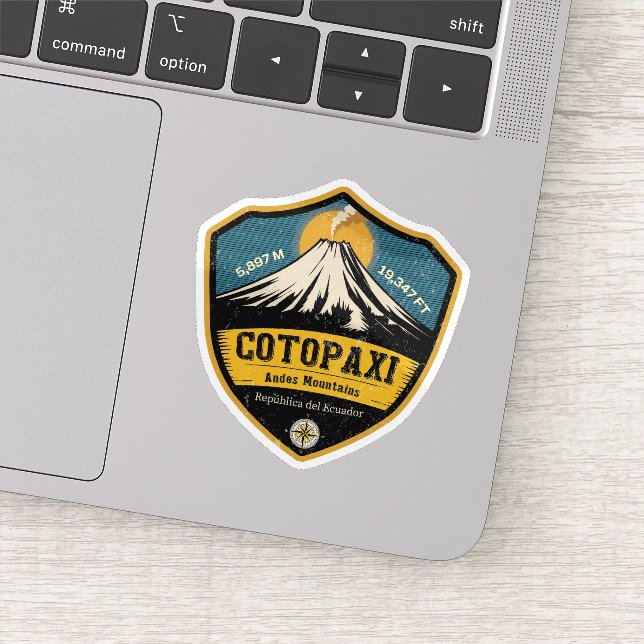 Cotopaxi Volcano Ecuador National Park Badge (Detail)