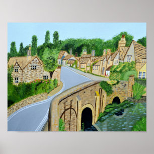 Cotswold English Village Poster