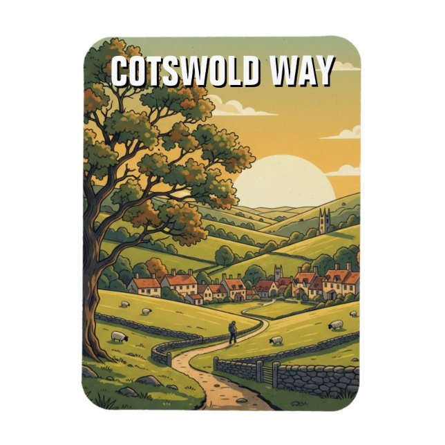 Cotswold Way England Travel Magnet (Vertical)