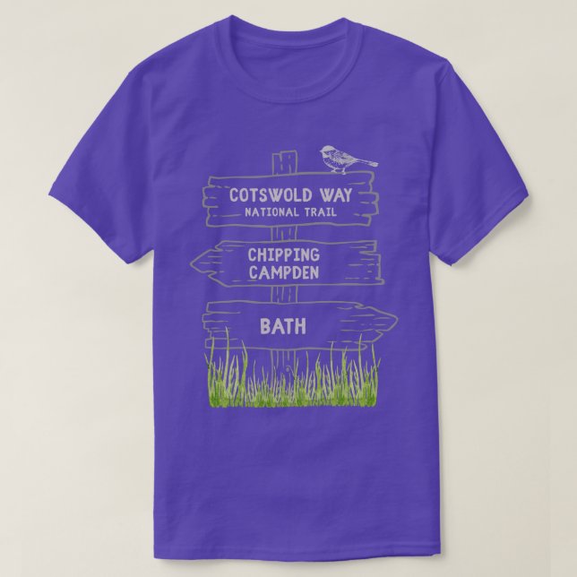 Cotswold Way National Trail bria UK Distance Walk T-Shirt (Design Front)