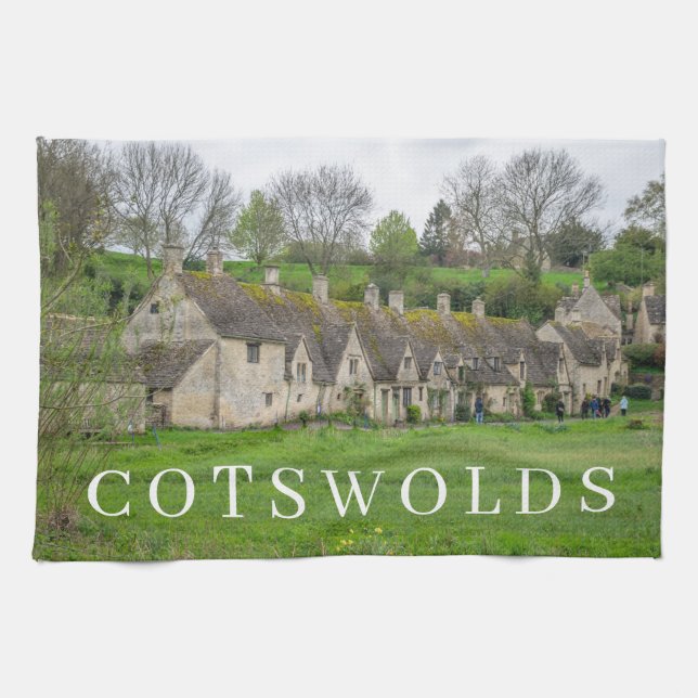 Cotswolds Bibury Arlington Row tea towel (Horizontal)