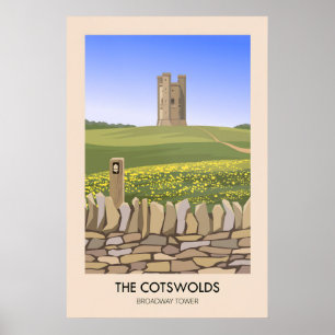 Cotswolds Broadway Tower Travel Poster