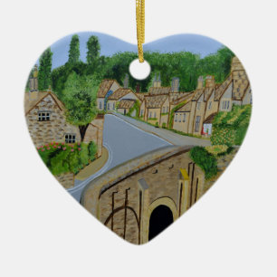 Cotswolds England Ceramic Tree Decoration
