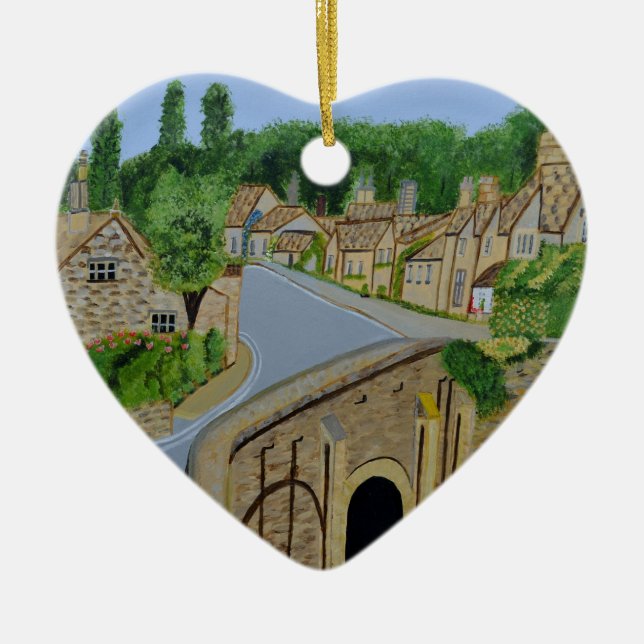 Cotswolds England Ceramic Tree Decoration (Front)