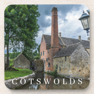 Cotswolds Lower Slaughter watermill view coasters