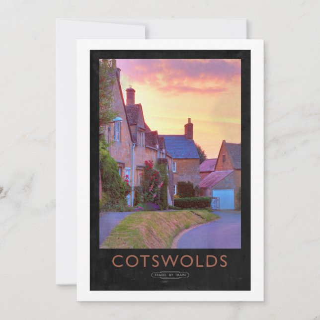 Cotswolds Railway poster Invitation (Front)