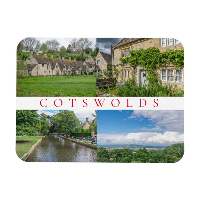 Cotswolds views fridge magnet (Horizontal)
