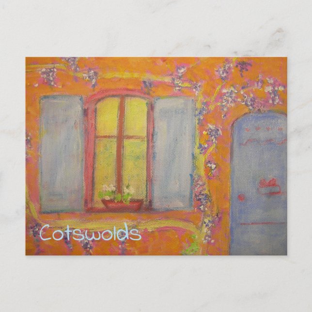 Cotswolds Wisteria Cottage Postcard (Front)