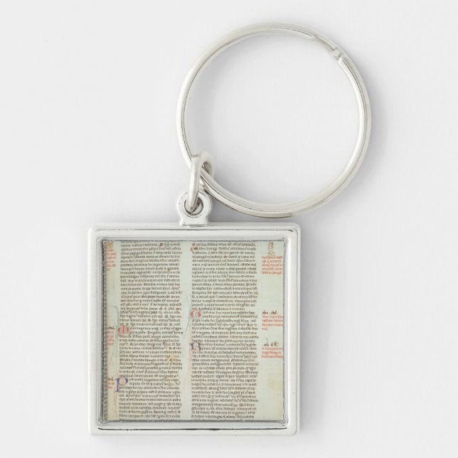 Cott Nero D II f.114 Adrian IV Key Ring (Front)