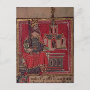 Cott Nero D VIII Offa, King of Mercia Postcard
