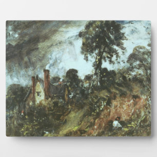 Cottage among Trees with a Sandbank, c.1830-36 (oi Plaque