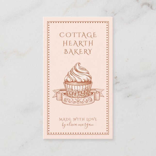 Cottage Bakery Baker Pastry Chef Business Card (Front)