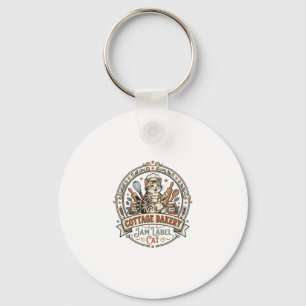 Cottage Bakery Jam Label Cat Cottage Bakery Jam La Key Ring