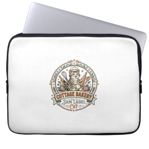 Cottage Bakery Jam Label Cat Cottage Bakery Jam La Laptop Sleeve