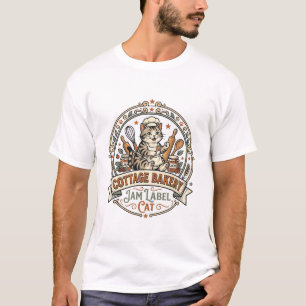 Cottage Bakery Jam Label Cat Cottage Bakery Jam La T-Shirt