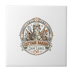 Cottage Bakery Jam Label Cat Cottage Bakery Jam La Tile