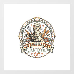 Cottage Bakery Jam Label Cat Cottage Bakery Jam La Window Cling