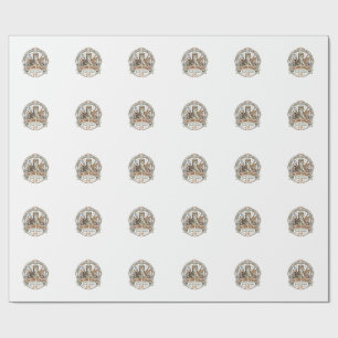 Cottage Bakery Jam Label Cat Cottage Bakery Jam La Wrapping Paper