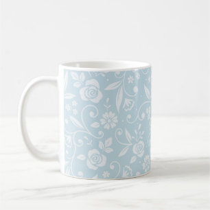 Cottage Blue & White Floral Coffee Mug