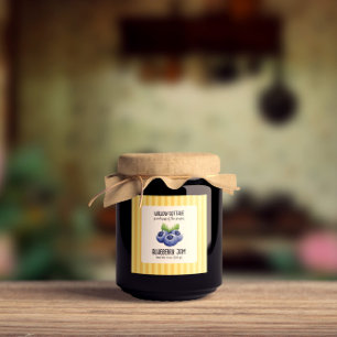 Cottage Blueberry Jam Product Label Sticker
