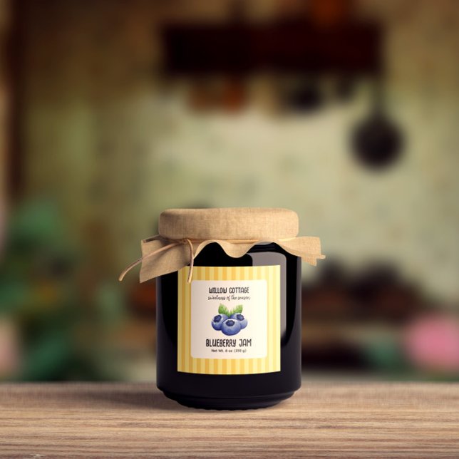 Cottage Blueberry Jam Product Label Sticker (Creator Uploaded)
