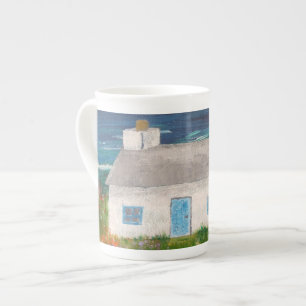 Cottage by the sea bone china mug