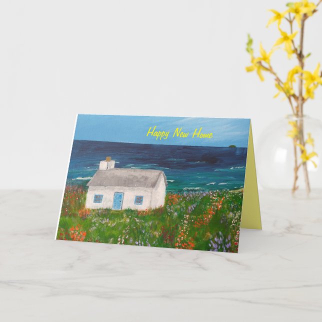 Cottage by the sea   card (Yellow Flower)