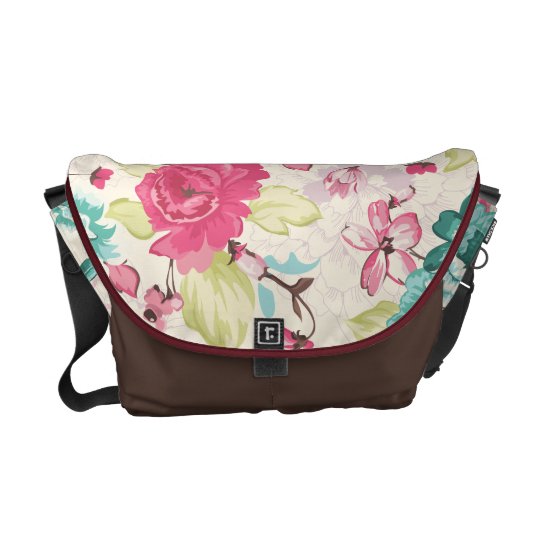 Cottage Chic Floral Messenger Bags