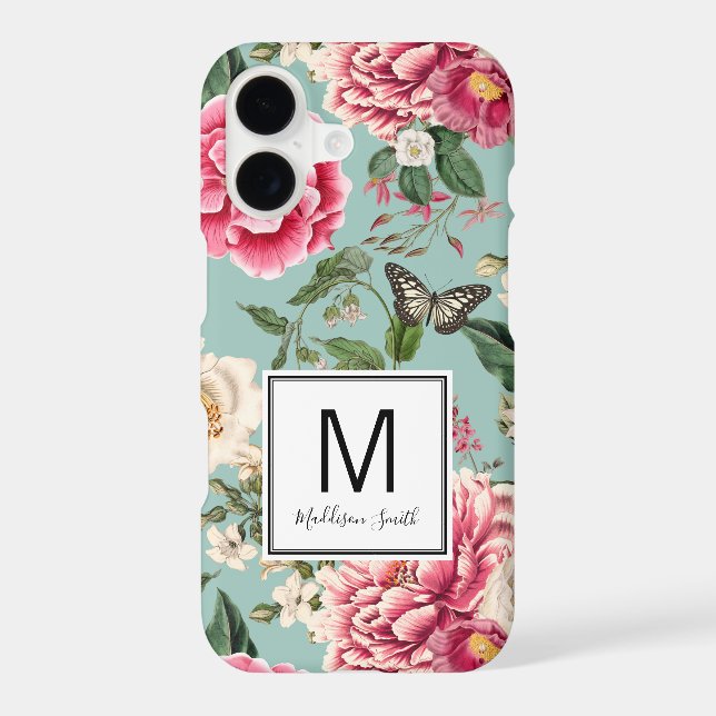 Cottage Chic Floral Pattern Add Your Name (Back)