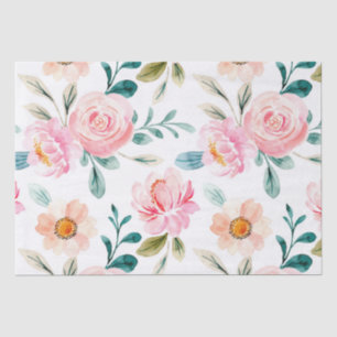 Cottage Chic Flower Pattern Tissue Paper