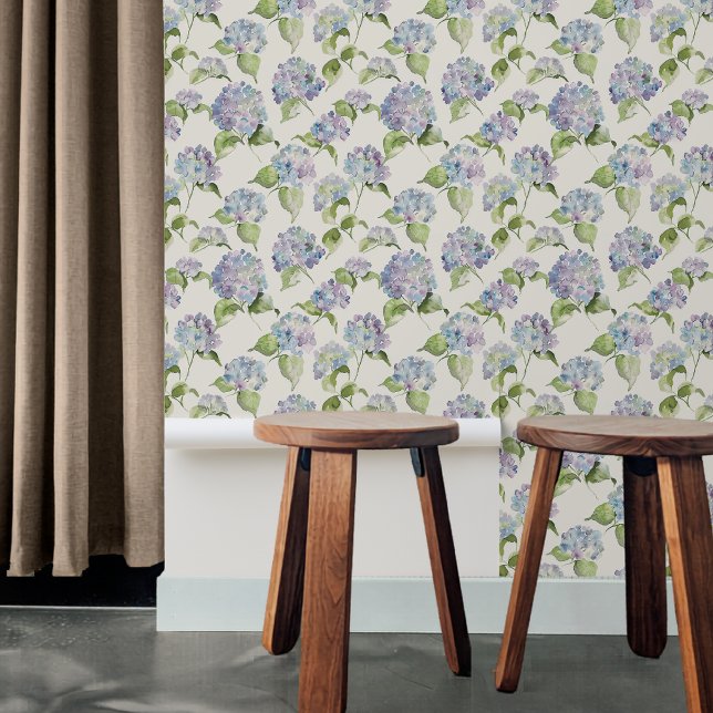 Cottage Chic Hydrangea floral french garden Wallpaper (Creator Uploaded)