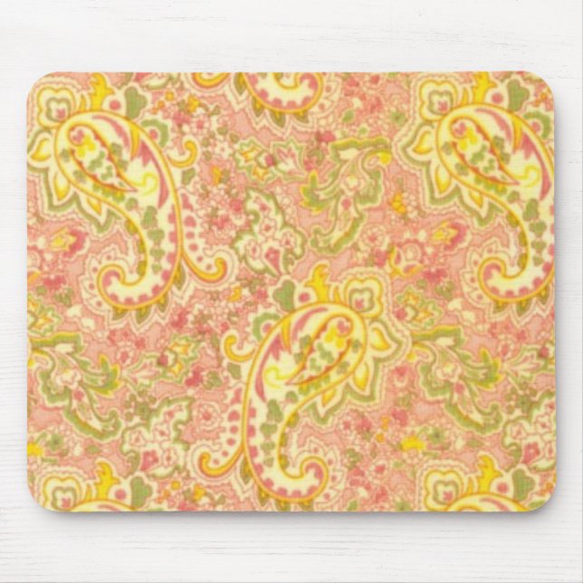 Cottage   chic PAISLEY Print Mouse Pad (Front)