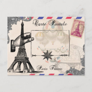 Cottage Chic Paris France Travel Post Card
