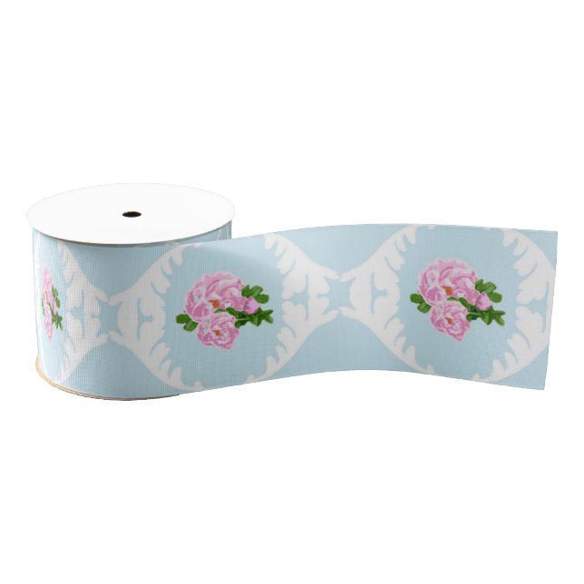 Cottage Chic Rose Ribbon Grosgrain Ribbon (Spool)