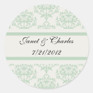 Cottage Chic Wedding Envelope Seal Sticker