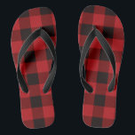 cottage Christmas Red buffalo lumberjack plaid Flip Flops<br><div class="desc">cottage Christmas Red buffalo lumberjack plaid gifts,  buffalo plaid christmas accessories.  lumberjack party favours,   lumberjack baby shower gifts.  lumberjack wedding gifts,   lumberjack christmas gifts.</div>