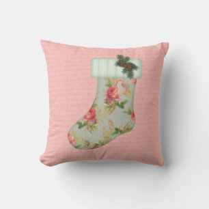 Cottage Christmas Stocking Pillow