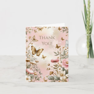 Cottage Core Baby Shower Thank You Note Card