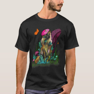 Cottage Core Cat Mushroom Frog cottage fairy core  T-Shirt