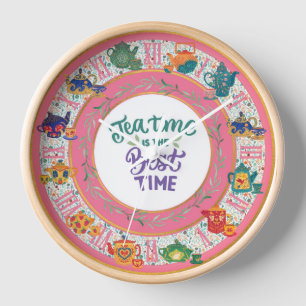 Cottage Core Farmhouse Tea Shop Kitchen Cafe Clock