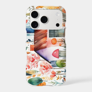Cottage core floral countryside animals houses