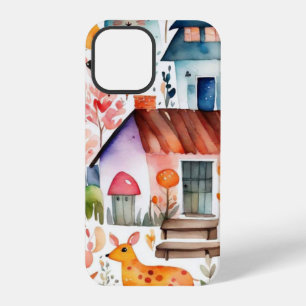 Cottage core floral countryside animals houses iPhone 12 pro case