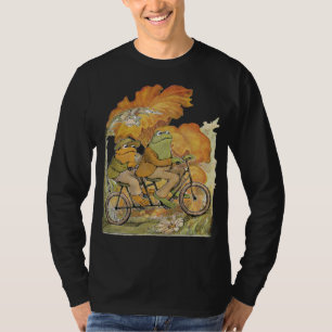 Cottage Core Frog Father and Son Bike Ride By Mush T-Shirt
