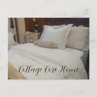 COTTAGE CORE HOME Warm Cosy Bed Home Decor Postcard