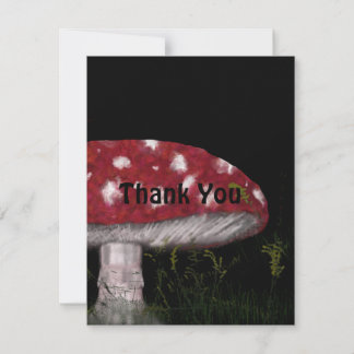 Cottage core red mushroom  thank you card