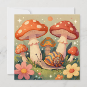 Cottage Core Snail and Musrhooms