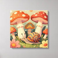 Cottage Core Snail and Musrhooms